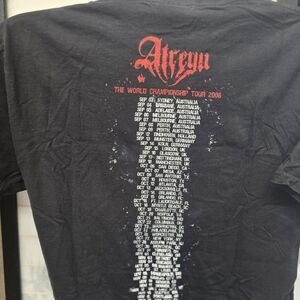 Hanes Black Atreyu Tour Vintage T-Shirt with Red and White Print